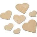 Wooden Hearts  x  12 Assorted  (item 405-18)